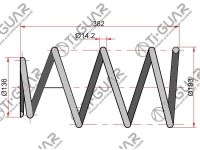 Пружина С4Т-38051 / TG-CSS0019* Ti·GUAR (ТОЛЬКО НА 4WD И ДИЗЕЛЬ)