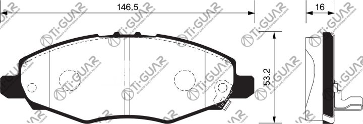 Тормозные колодки TG-1831/PN1831* Ti·GUAR Тормозные колодки TG-1831/PN1831* Ti·GUAR